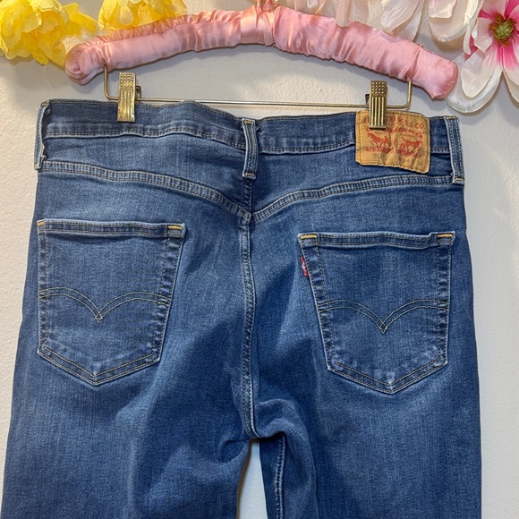 Slim Straight Men's Jeans in Dark Blue - Picture 4 of 9